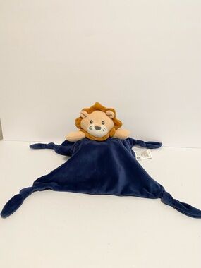 Nemcor Blue Lion Lovey Babys First Knots Plush Security Blanket Baby Cuddle Toy
